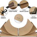 Bstorify Scrapbook Album 60 Pages (8 x 8 Inch) Brown Thick 200gsm Kraft Paper, Photo Album Scrapbook, Memory Book - Ideal for Your Scrapbooking Albums Art & Craft Projects