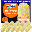 Swiffer Dusters Refill for Cleaning, Feather & Microfiber Duster Disposable Alternative, For Dusting Furniture, Blinds, Ceiling Fans, Walls, Helps Remove Allergens, Heavy Duty, Unscented, 11ct