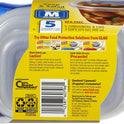 GladWare Soup & Salad Everyday Use, Medium Rectangle Storage, Standard, 24 Oz, 5 Count