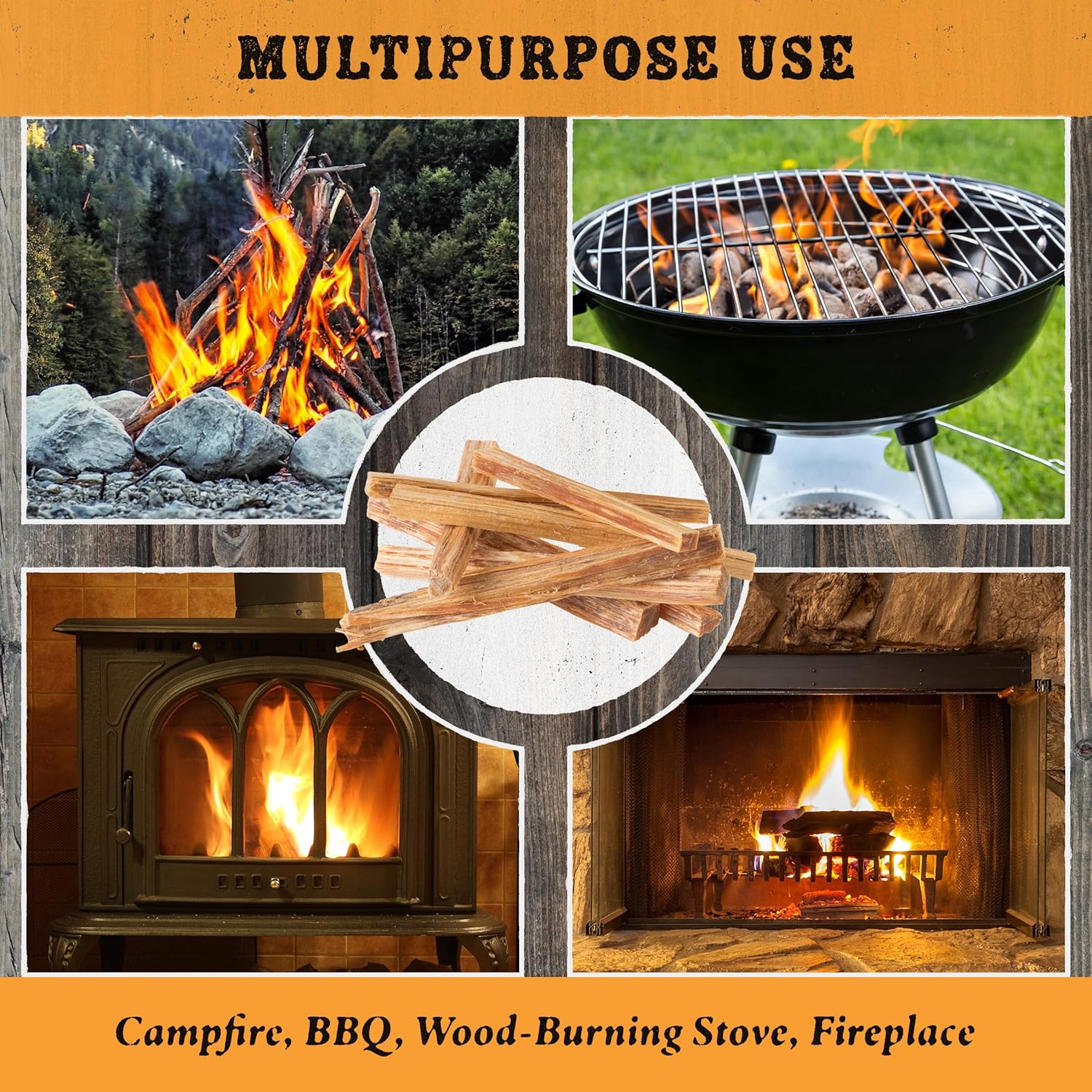 Fatwood Fire Starter Sticks 10lb Box - Indoor or Outdoor 100% All Natural Pine Fire Starters for Campfires, Fireplace, Firepit, Wood Stove, or BBQ Grill - Kindling Wood Firewood Lighter by Pure Garden