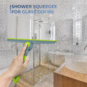 DSV Standard 10" Heavy Duty Green, Grey Window Cleaning Squeegee, Handheld Squeegee for Glass Doors, Windows, Car Windshields & More