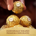 Ferrero Rocher Gourmet Hazelnut Milk Chocolate Gift Box, 12 Individually Wrapped Chocolates, 5.3 oz