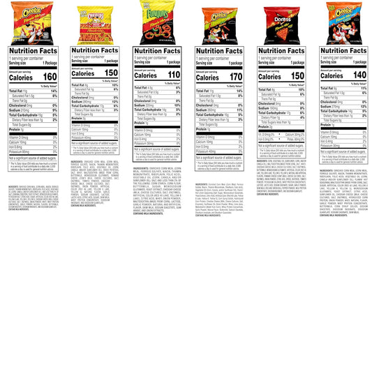 Frito-Lay Flamin' Hot Mix, Variety Pack, 3.34 Pounds, (Pack of 40), Packaging May Vary
