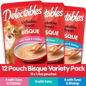 Delectables Bisque Lickable Wet Cat Treats - Chicken, Tuna & Shrimp, 12 count