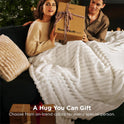 Bedsure GentleSoft White Throw Blanket for Couch - Cozy Blanket for Women, Cute Fleece Throw for Girls, Birthday Gifts for Women Men Teen, Room Home Boho Decor, Off White, 50x60 Inches