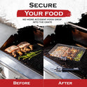 SHIZZO Grill Basket Set, Barbecue BBQ Grilling, Stainless Steel Folding Portable Outdoor Camping Rack for Fish, Shrimp, Vegetables, Cooking Accessories, Gifts for Dad, husband, Friends