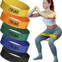 Tribe Lifting Fabric Resistance Bands for Glutes & Legs | 5 Fabric Workout Bands Set | Thick Booty Bands for Squats, Lunges, Hip Training, Physical Therapy & Home Workouts