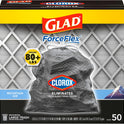 Glad Large 30 Gallon Trash Bags, Clorox Mountain Air Heavy Duty Garbage Bags, Forceflex with Drawstring, 50 Count (Packaging May Vary)